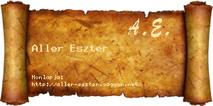 Aller Eszter névjegykártya